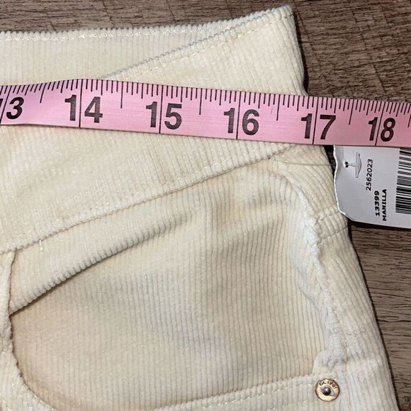 DL1961 Womens Hepburn Wide Leg High Rise Vintage Corduroy Pants Cream Sz 32 NWT - Picture 12 of 14